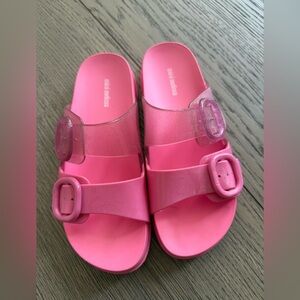 Mini Melissa “Cozy” Pink Jelly Slides